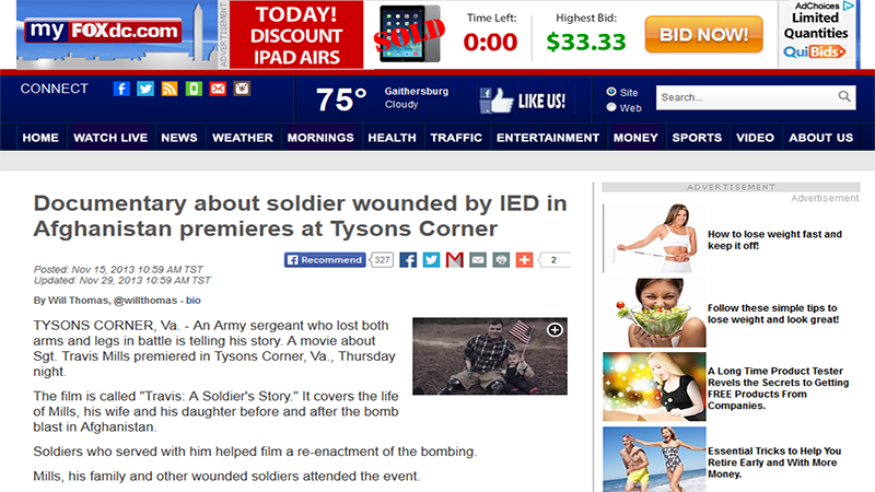 Documentary about soldier wounded by IED in Afghanistan premieres at Tysons Corner